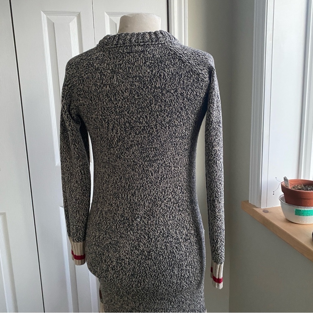 Roots Cabin Work Sock Pattern Sweater Dress Size XS - Picture 8 of 9